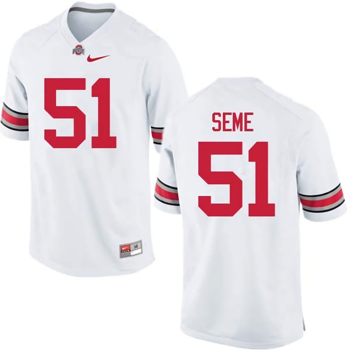 Nick Seme Ohio State Buckeyes Men's NCAA #51 Nike White College Stitched Football Jersey IBE0656AR
